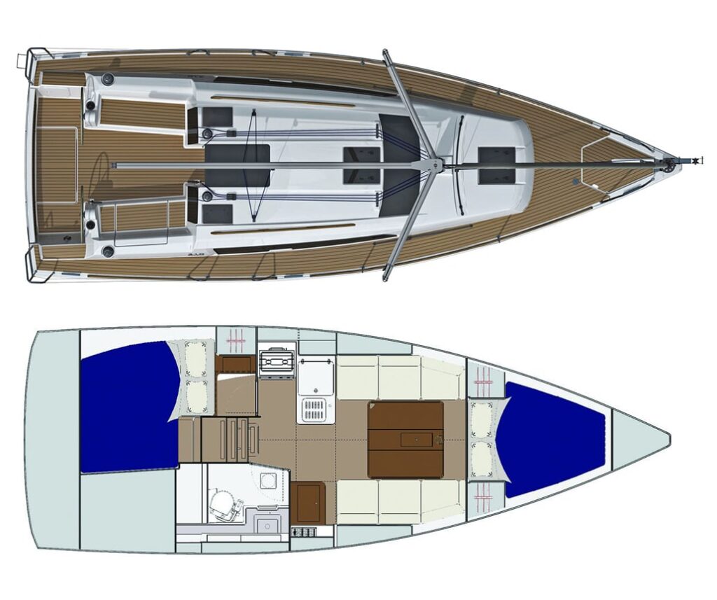 Dufour-310-Grand-Large-layout