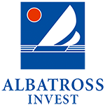a logo for albatros invest